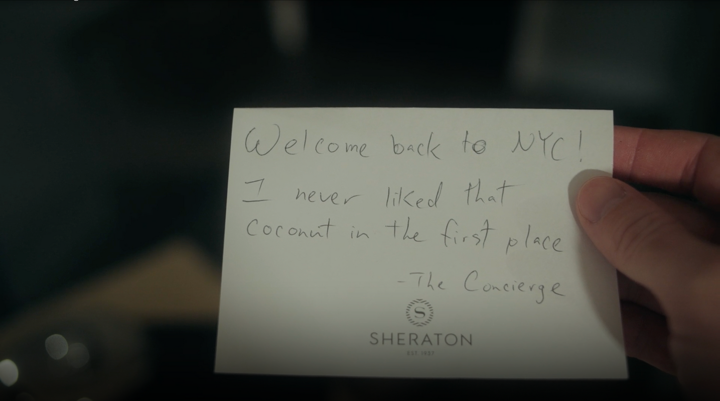 Hotel Concierge Note