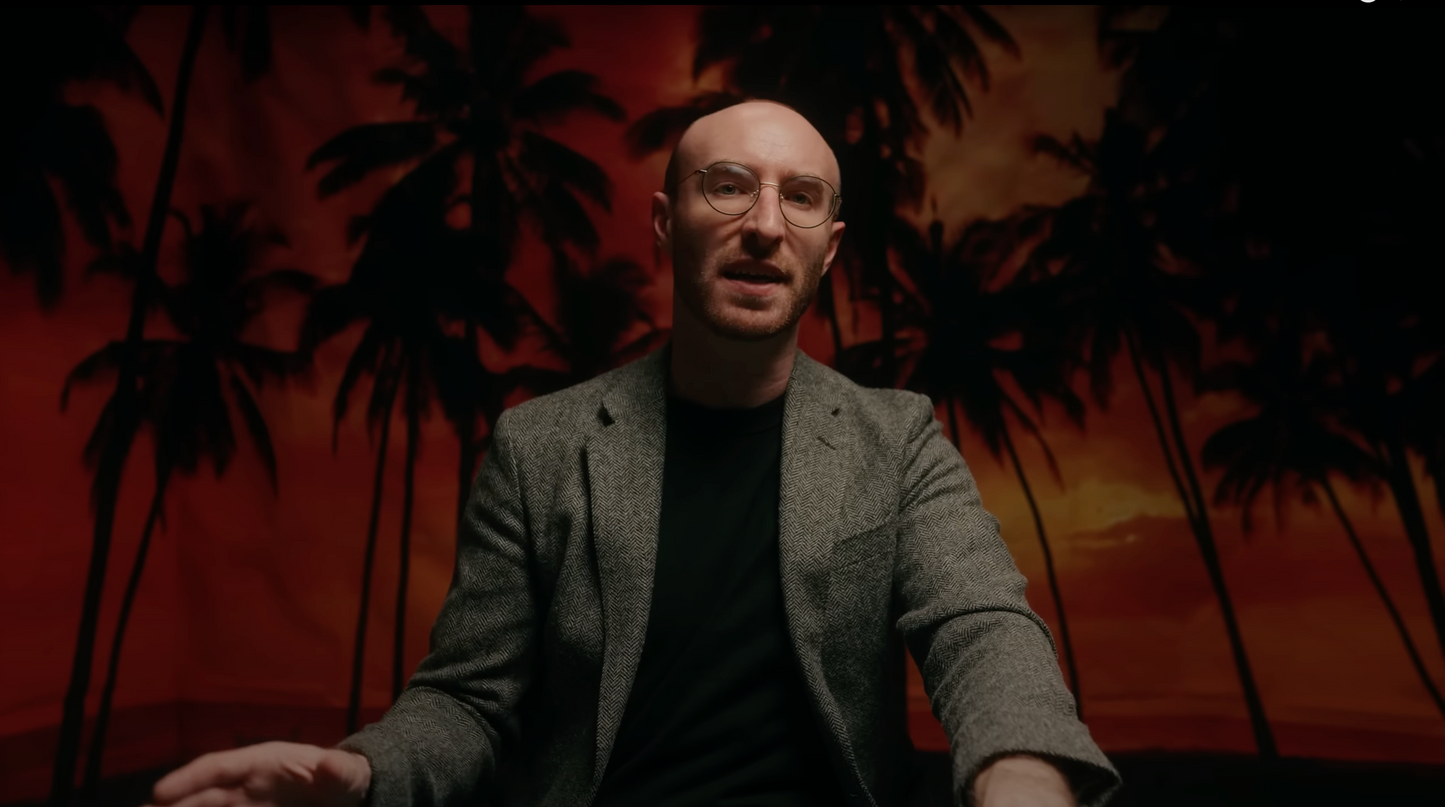 Scarface-style 80s backdrop