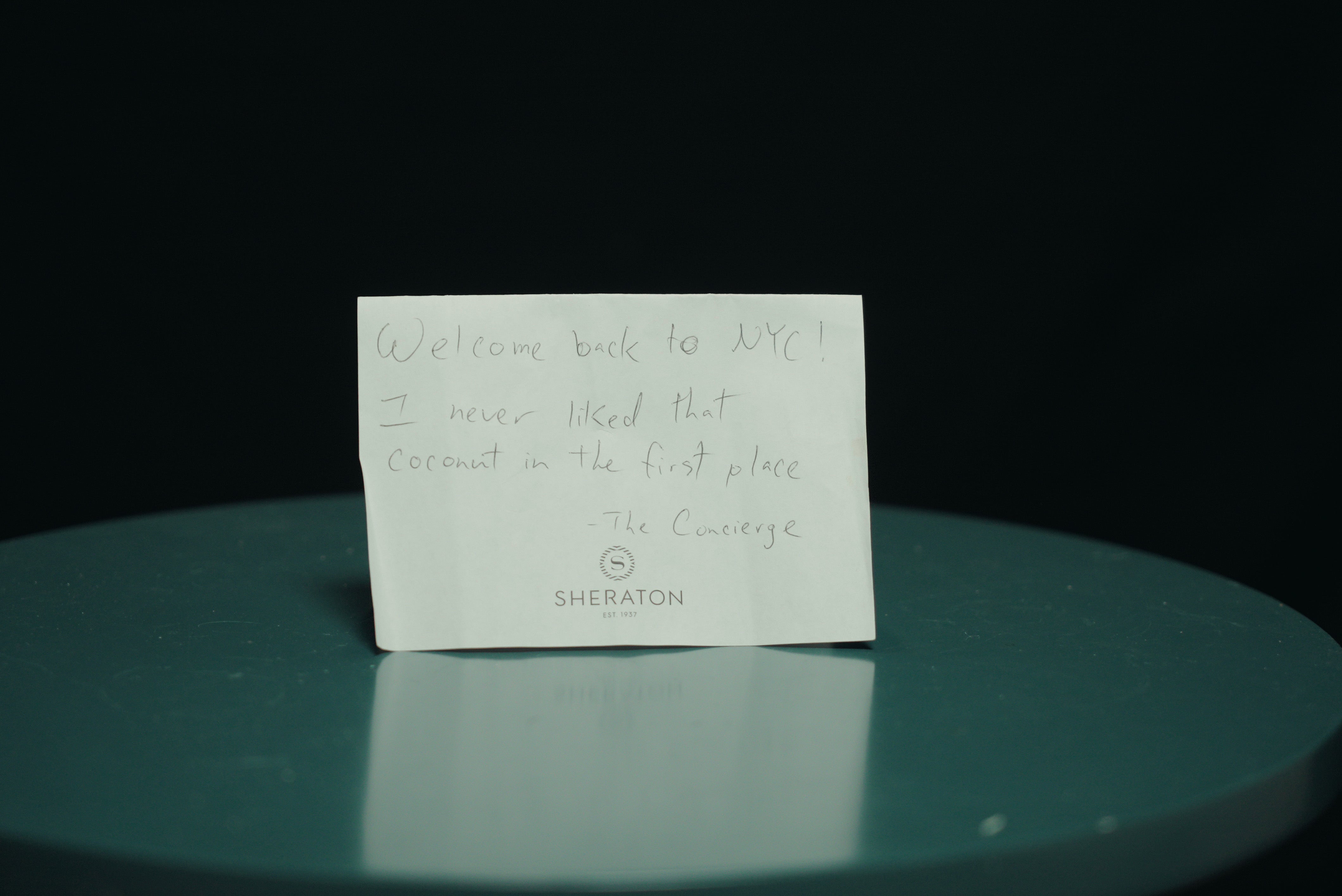 Hotel Concierge Note – Authentic YouTube Props